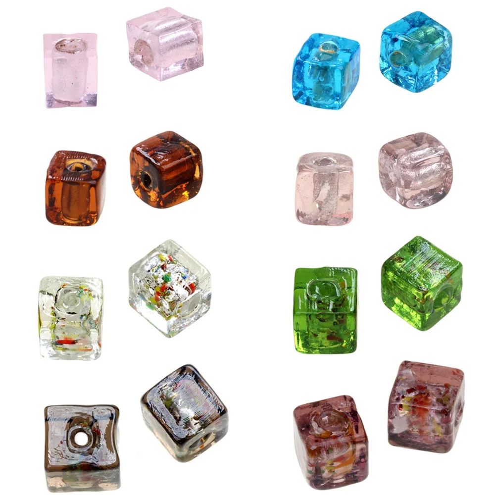 10MM/12MM 4PCS/Lot Multicolor Inside Silver Foil Lampwork Glass Cube Beads DIY Bracelet Necklace Earring For Jewelry Making
10MM/12MM 4PCS/Lot Multicolor Inside Silver Foil Lampwork Glass Cube Beads DIY Bracelet Necklace Earring For Jewelry Making
