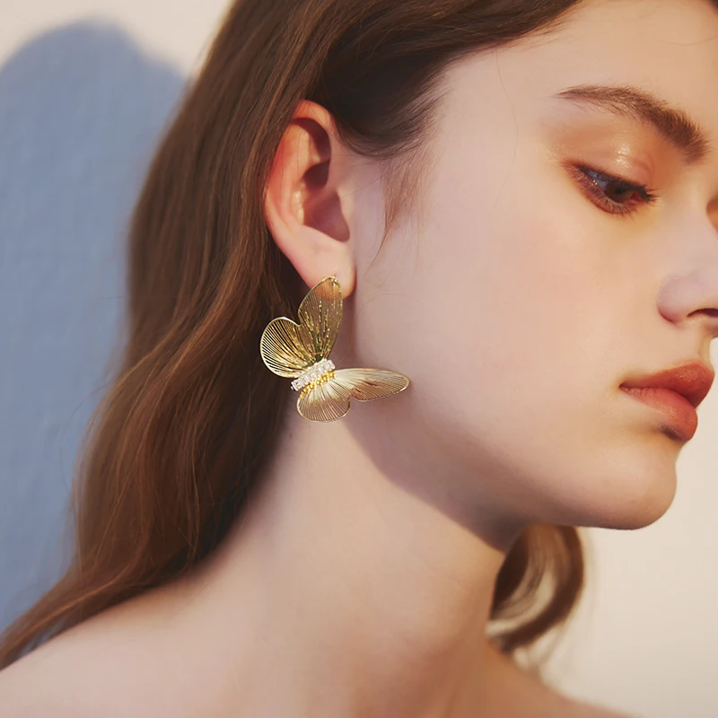 New Chinese Butterfly Earrings Niche Light Luxury Retro Brushed Stud Earrings Temperament High-end Metal Earrings
New Chinese Butterfly Earrings Niche Light Luxury Retro Brushed Stud Earrings Temperament High-end Metal Earrings