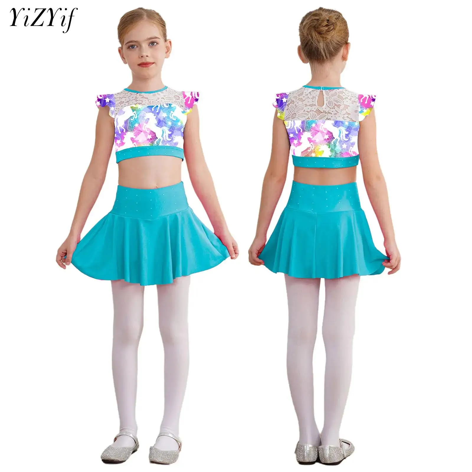 Детская одежда для современных танцев для девочек, ажурный кружевной укороченный топ со спортивной юбкой-самоката, встроенные шорты для гимнастических тренировок
Детская одежда для современных танцев для девочек, ажурный кружевной укороченный топ со спортивной юбкой-самоката, встроенные шорты для гимнастических тренировок