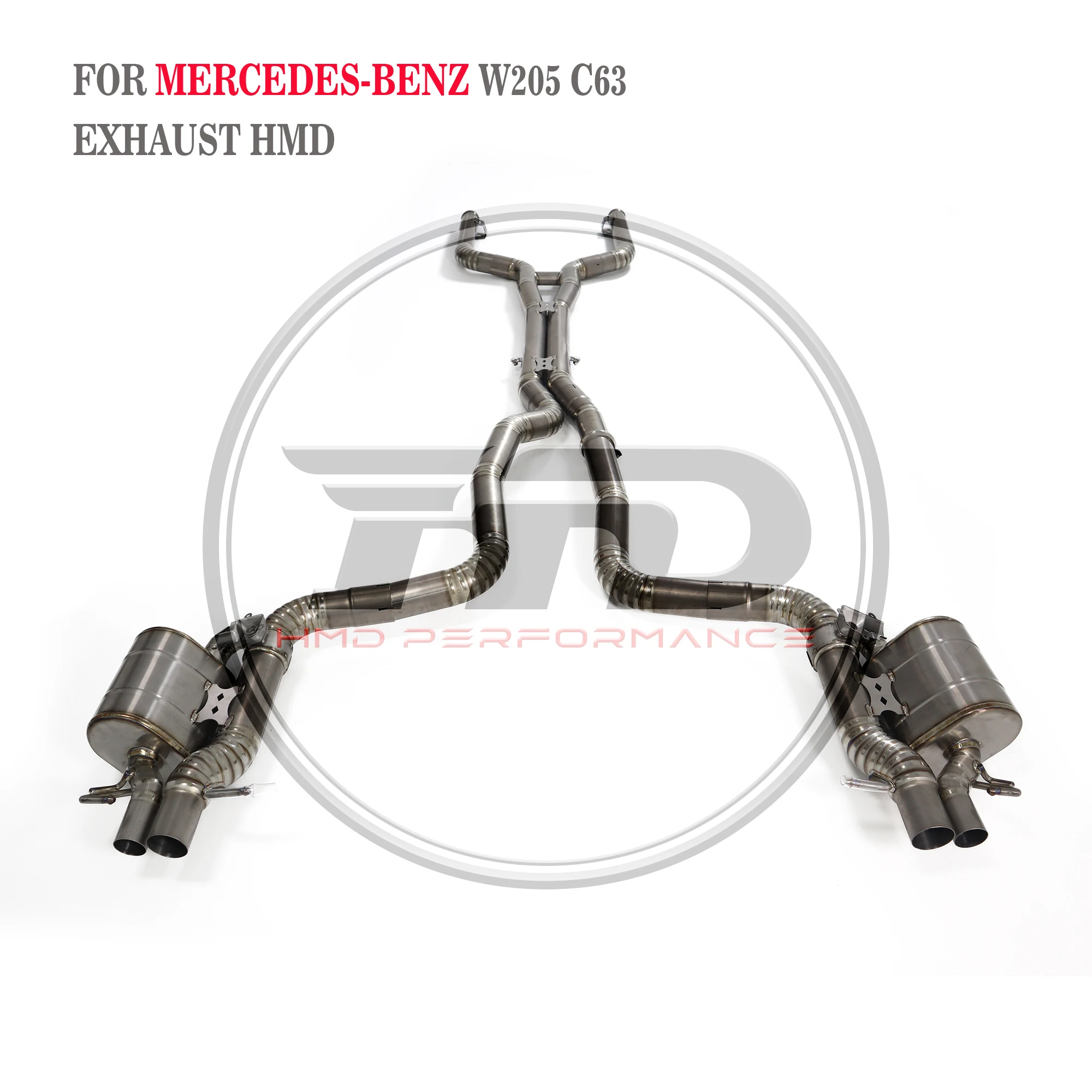 HMD Titanium Exhaust System Performance Catback For Mercedes Benz AMG C63 W205 Muffler With Valve
HMD Titanium Exhaust System Performance Catback For Mercedes Benz AMG C63 W205 Muffler With Valve