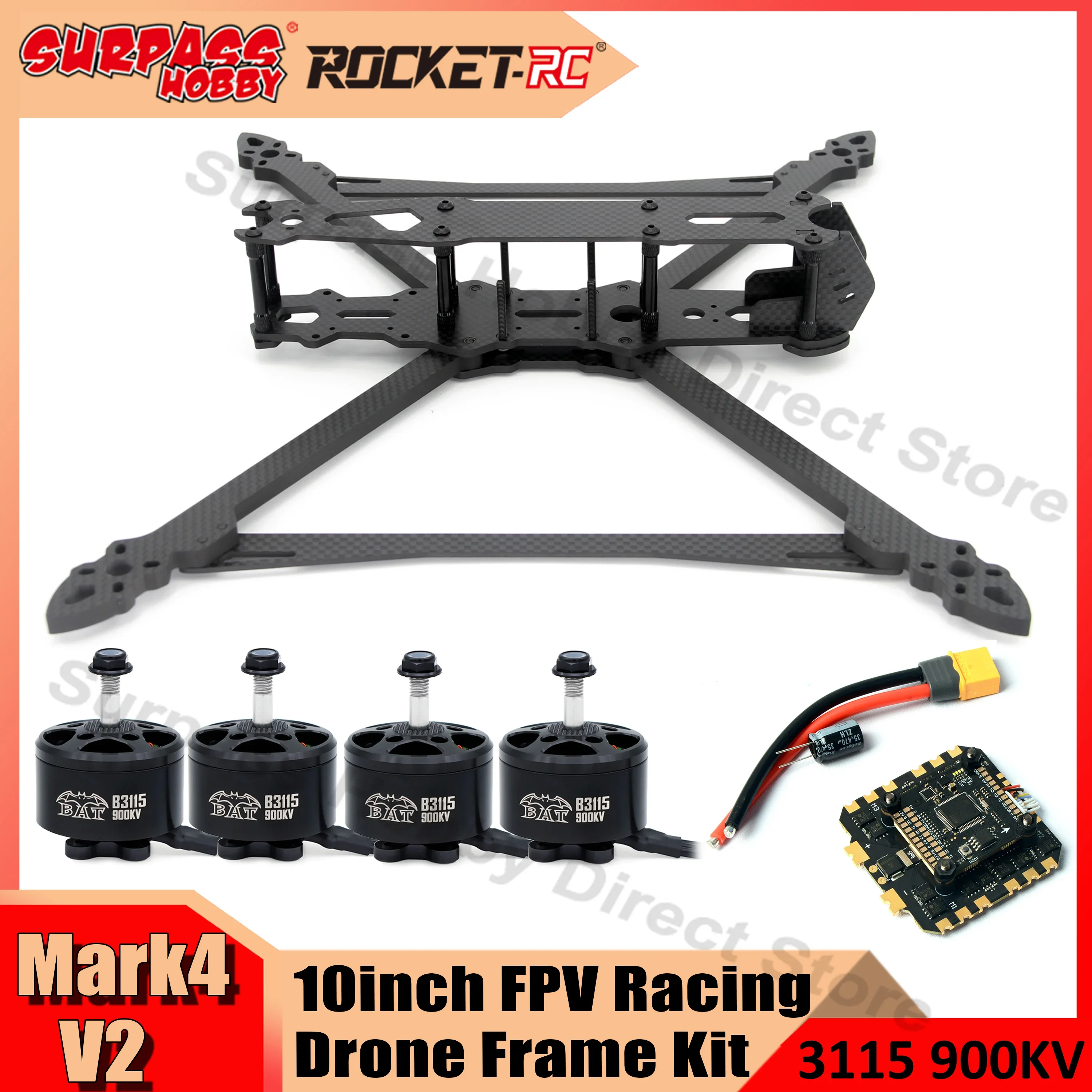 Mark4 V2 10-дюймовый 427-мм FPV Racing Dron Frame Kit F405 Flight Control 80A 4IN1 ESC 3115 900KV Бесщеточный двигатель Дроны для фристайла
Mark4 V2 10-дюймовый 427-мм FPV Racing Dron Frame Kit F405 Flight Control 80A 4IN1 ESC 3115 900KV Бесщеточный двигатель Дроны для фристайла