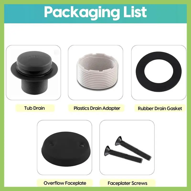 Черный сливной комплект для ванны с переливом, слив для ванны с наконечником и крышкой для перелива с двумя отверстиями, универсальный крой
Черный сливной комплект для ванны с переливом, слив для ванны с наконечником и крышкой для перелива с двумя отверстиями, универсальный крой