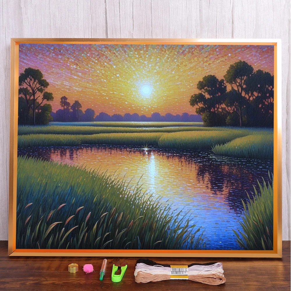 Landscape Prairie Sunrise Printed Canvas Cross-Stitch Kit DIY Embroidery Craft Handicraft Painting Knitting Counted Sales Magic
Landscape Prairie Sunrise Printed Canvas Cross-Stitch Kit DIY Embroidery Craft Handicraft Painting Knitting Counted Sales Magic