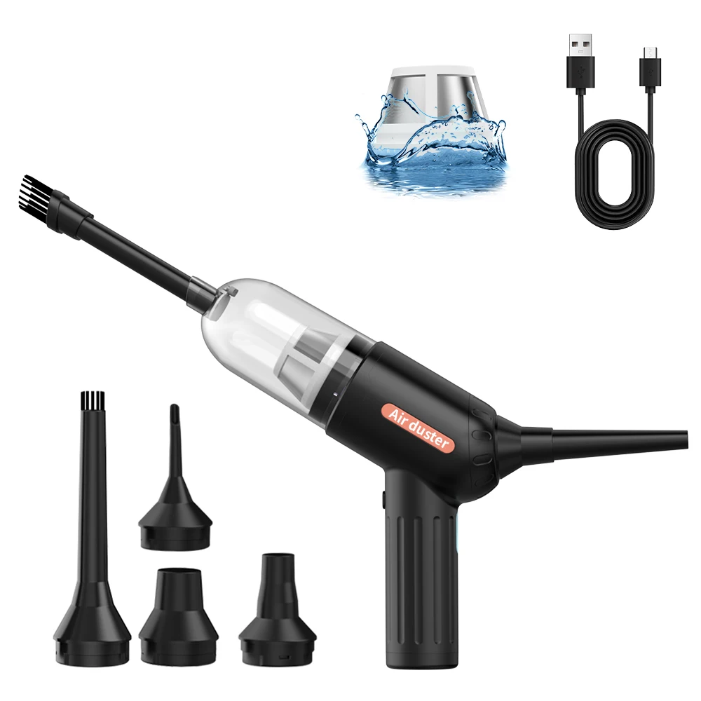 Handheld Rechargeable Brushless Motor Dry Function Electric Car Cleaning Vacuum Cleaner & Air Duster Dust Blower for Car Home
Handheld Rechargeable Brushless Motor Dry Function Electric Car Cleaning Vacuum Cleaner & Air Duster Dust Blower for Car Home