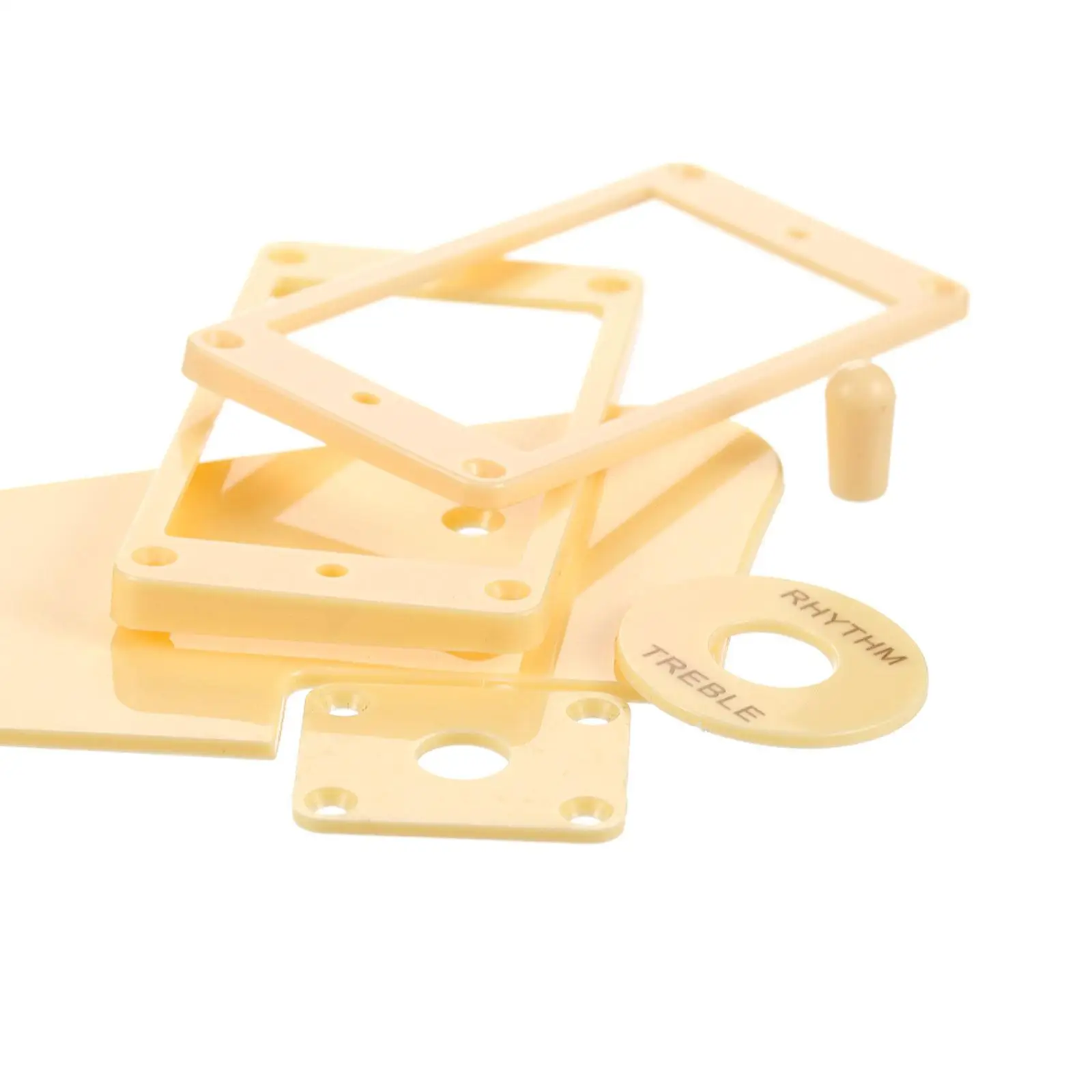 Comprehensive Electric Guitar Pickguard Set Cream Plastic Humbucker Mounting Ring Switch Plate for Guitar Accessory Replacement
Comprehensive Electric Guitar Pickguard Set Cream Plastic Humbucker Mounting Ring Switch Plate for Guitar Accessory Replacement