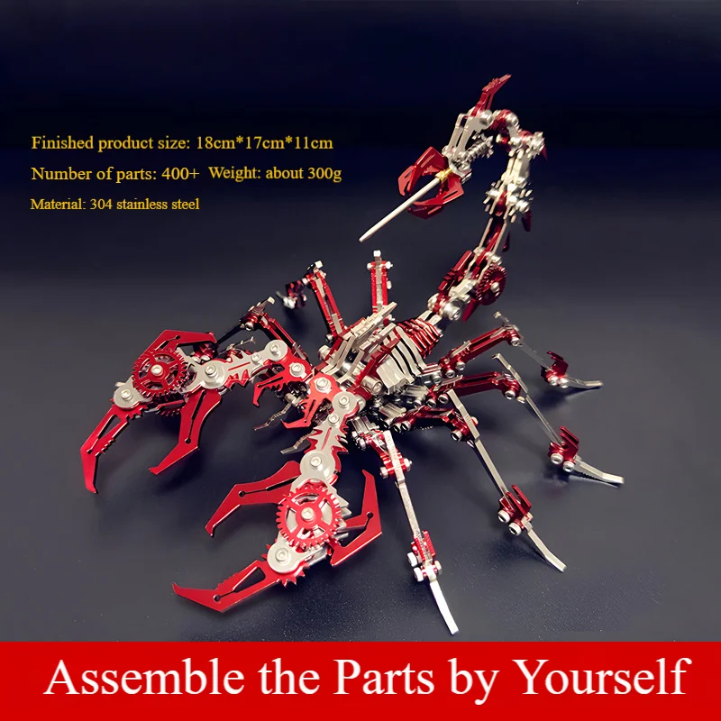 Stainless Steel Scorpion Model Toy – 3D Mechanical Puzzle, DIY Assembly Kit, Creative Gift for Adults & Kids, 380g
Stainless Steel Scorpion Model Toy – 3D Mechanical Puzzle, DIY Assembly Kit, Creative Gift for Adults & Kids, 380g