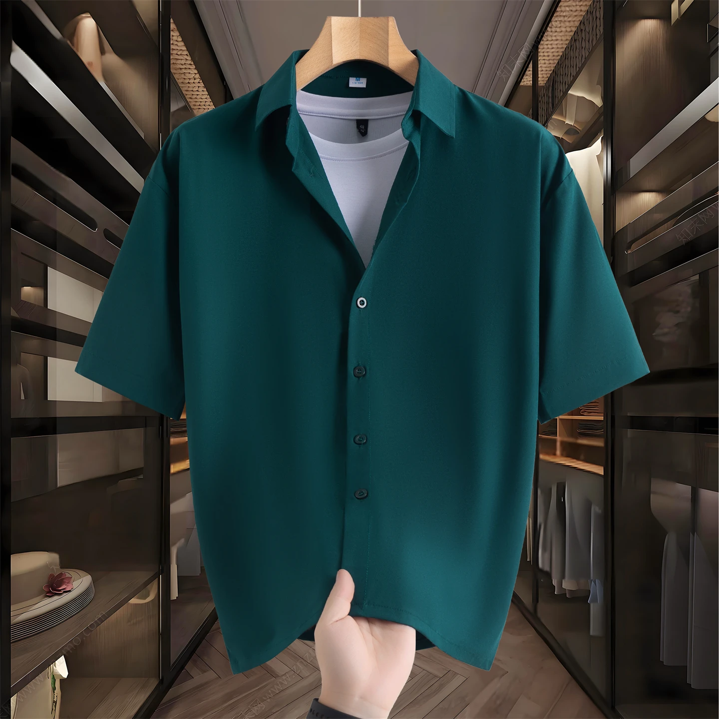 No Ironing Business Casual Shirt Men's Summer Ice Silk Short-Sleeved Drapey High-End Loose Casual Solid Color Shirts for Men
No Ironing Business Casual Shirt Men's Summer Ice Silk Short-Sleeved Drapey High-End Loose Casual Solid Color Shirts for Men