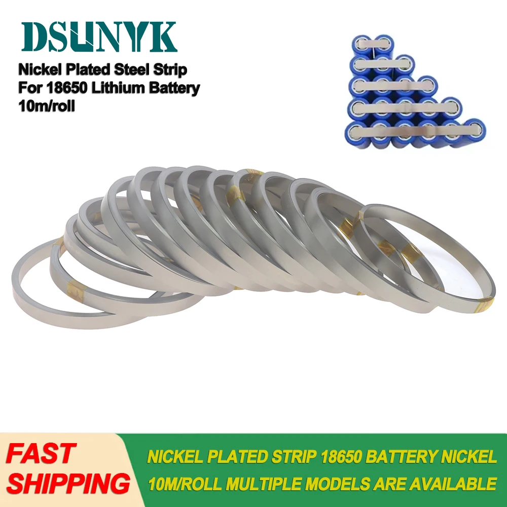 10m/Roll 18650 Li-ion Battery Nickel Plated Strip Connector 0.1mm 0.12mm 0.15mm 0.2mm Battrey Connector Spot Weld Steel Belt
10m/Roll 18650 Li-ion Battery Nickel Plated Strip Connector 0.1mm 0.12mm 0.15mm 0.2mm Battrey Connector Spot Weld Steel Belt
