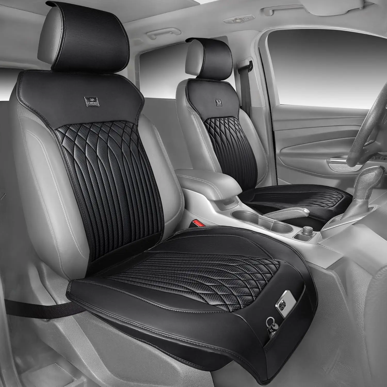 Car Seat Protector Sideless Cover with Storage Pocket, Waterproof Nappa Leather Front Seat Cushion Universal Fit for Car SUV
Car Seat Protector Sideless Cover with Storage Pocket, Waterproof Nappa Leather Front Seat Cushion Universal Fit for Car SUV