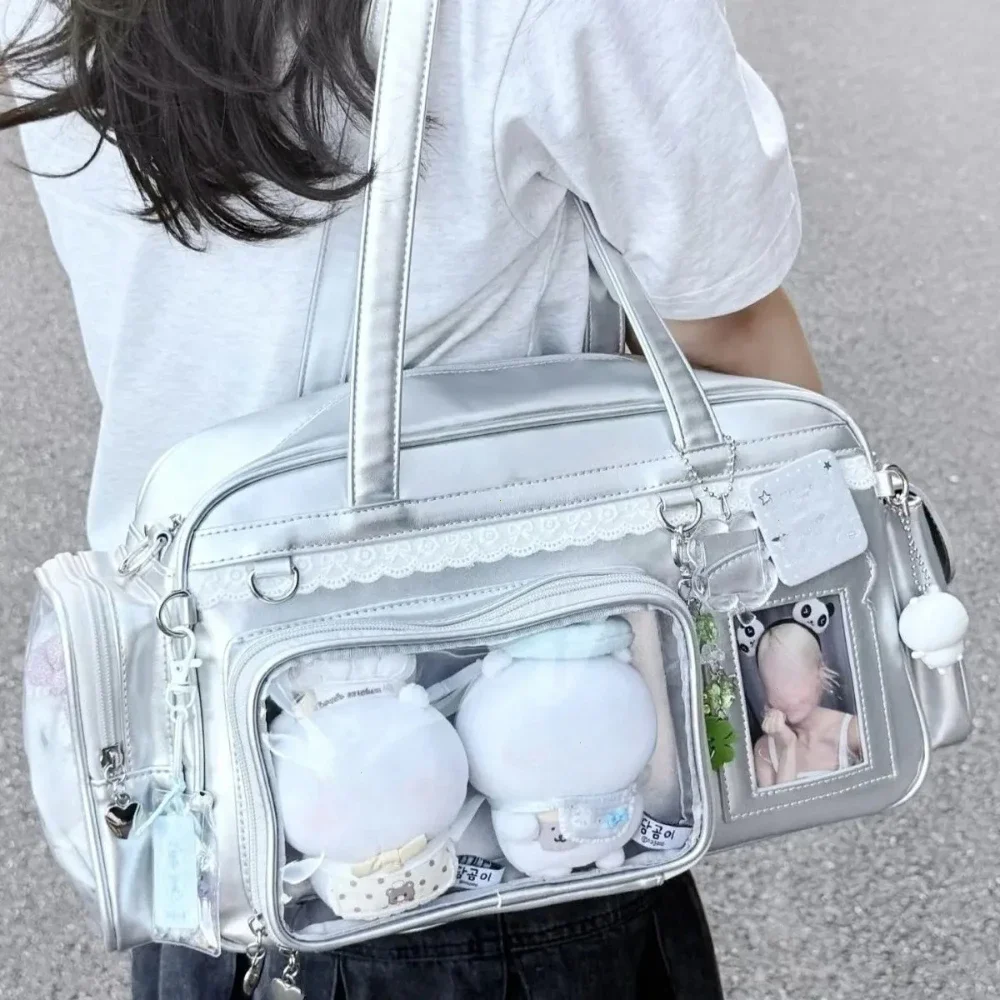 JK Large Capacity Shoulder Bag Cute Girl Transparent Backpack Exhibition DIY Badge Display Crossbody Bag Y2K New Concert Ita Bag
JK Large Capacity Shoulder Bag Cute Girl Transparent Backpack Exhibition DIY Badge Display Crossbody Bag Y2K New Concert Ita Bag