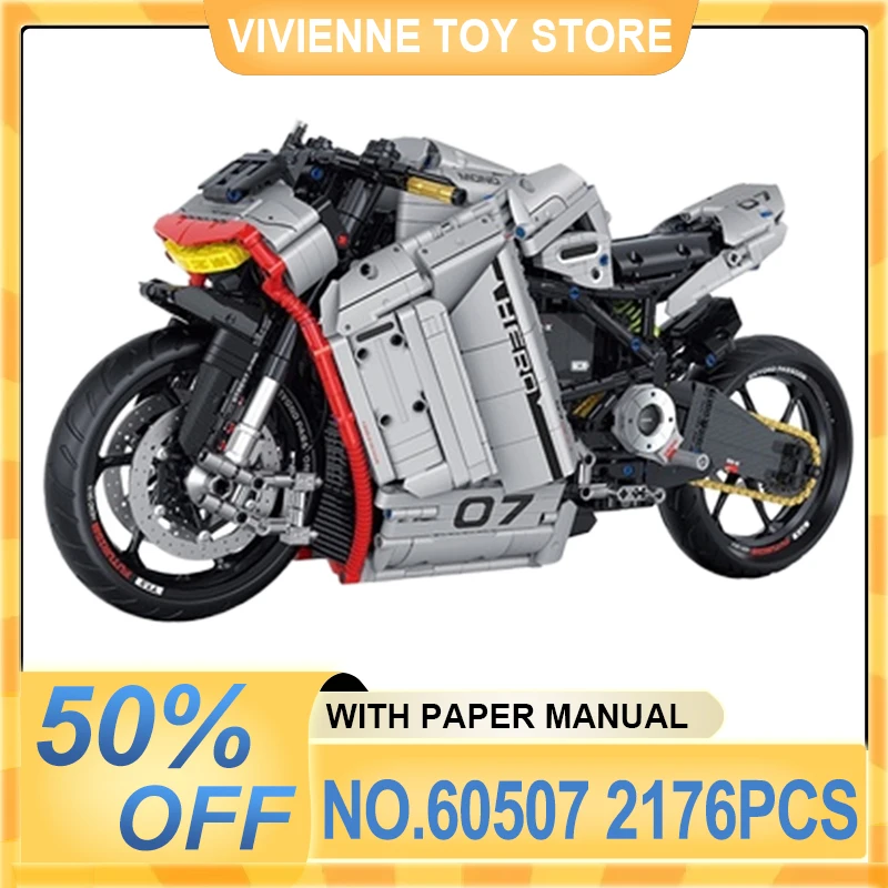 В НАЛИЧИИ GULY 60507 Технический MOC 1:5 Супер модель мотоцикла Строительные блоки Кирпичи DIY Пазлы Игрушки Рождественские подарки Дети
В НАЛИЧИИ GULY 60507 Технический MOC 1:5 Супер модель мотоцикла Строительные блоки Кирпичи DIY Пазлы Игрушки Рождественские подарки Дети