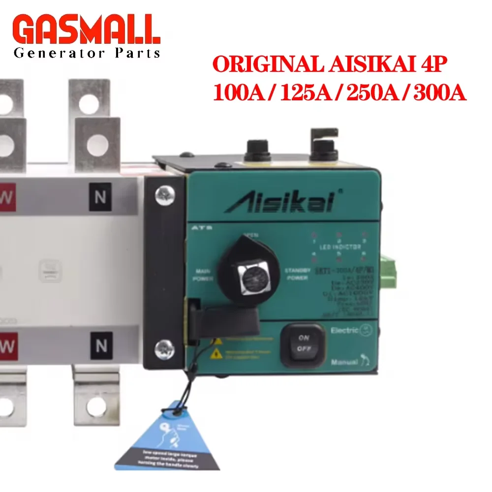 Aisikai ATS Automatic Transfer Switch 4P 100A 160A 250A 300A AC220V Control Voltage Dual Power ATS Switch Generator Parts Shaluo
Aisikai ATS Automatic Transfer Switch 4P 100A 160A 250A 300A AC220V Control Voltage Dual Power ATS Switch Generator Parts Shaluo