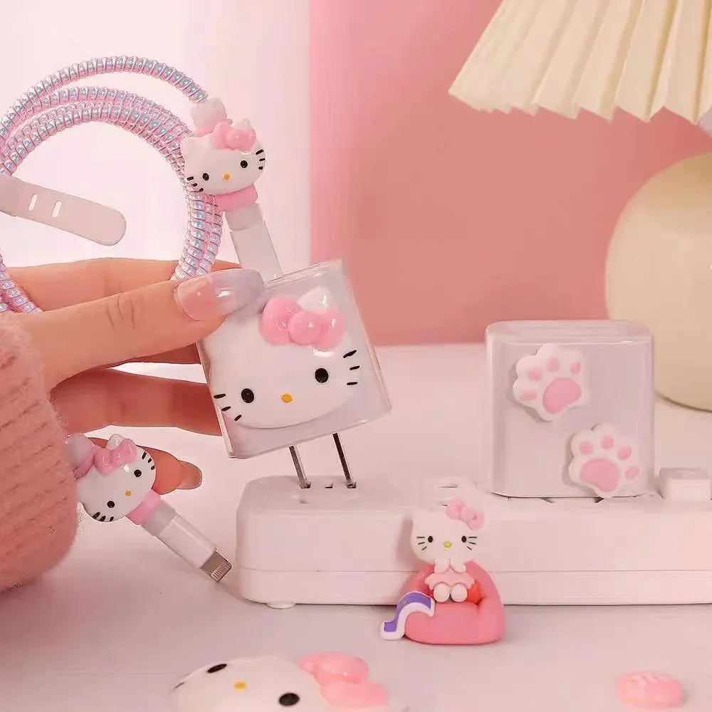 Sanrio Hello Kitty Iphone Data Cable Charger Protection Set Suitable 18/20w Charger Cute Cartoon Anti Break Rope Holiday Gifts
Sanrio Hello Kitty Iphone Data Cable Charger Protection Set Suitable 18/20w Charger Cute Cartoon Anti Break Rope Holiday Gifts