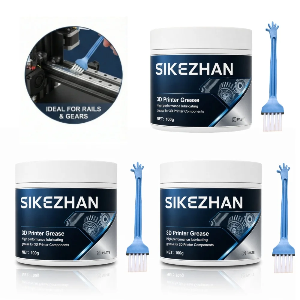 3D Printer Lithium Grease for Lead Screws Linear Rails High Speed Lubricant Reduces Noise Wear Smooth Printing By SIKEZHAN
3D Printer Lithium Grease for Lead Screws Linear Rails High Speed Lubricant Reduces Noise Wear Smooth Printing By SIKEZHAN