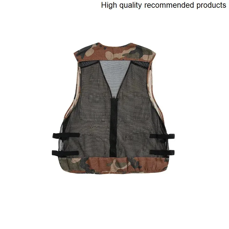 Multi Camouflage Splice Pocket Mesh Vest Men Loose Casual Vintage Cargo Vest Cityboy Outdoor Waistcoat Women Sleeveless Jacket
Multi Camouflage Splice Pocket Mesh Vest Men Loose Casual Vintage Cargo Vest Cityboy Outdoor Waistcoat Women Sleeveless Jacket