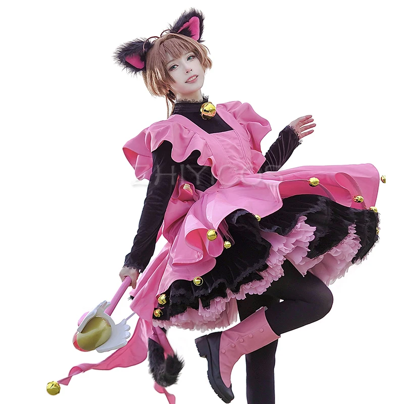IN STOCK New Anime Cardcaptor Sakura Cosplay Costume Kinomoto Sakura Cosplay Black Cat Maid Dress Halloween Costumes for Women
IN STOCK New Anime Cardcaptor Sakura Cosplay Costume Kinomoto Sakura Cosplay Black Cat Maid Dress Halloween Costumes for Women
