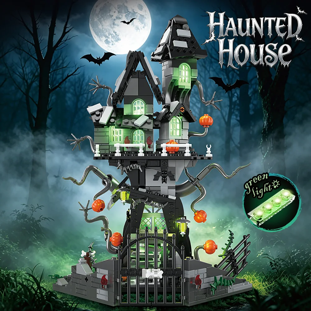 598PCS Halloween Haunted House Kit Movable Twisted Branches and Rotatable Gate Spooky 3D Model Decor Creative Gift for Adults
598PCS Halloween Haunted House Kit Movable Twisted Branches and Rotatable Gate Spooky 3D Model Decor Creative Gift for Adults
