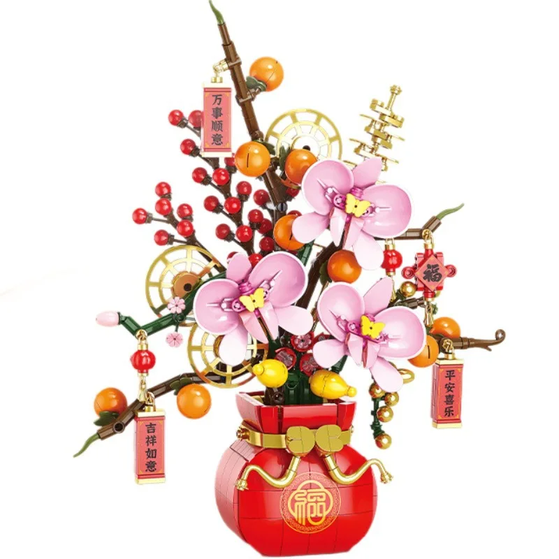 City Creativity Flower Bouquet Peach Blossom Narcissus Bonsai Potted Plant Building Blocks Model Home Decoration Toy For Kids
City Creativity Flower Bouquet Peach Blossom Narcissus Bonsai Potted Plant Building Blocks Model Home Decoration Toy For Kids