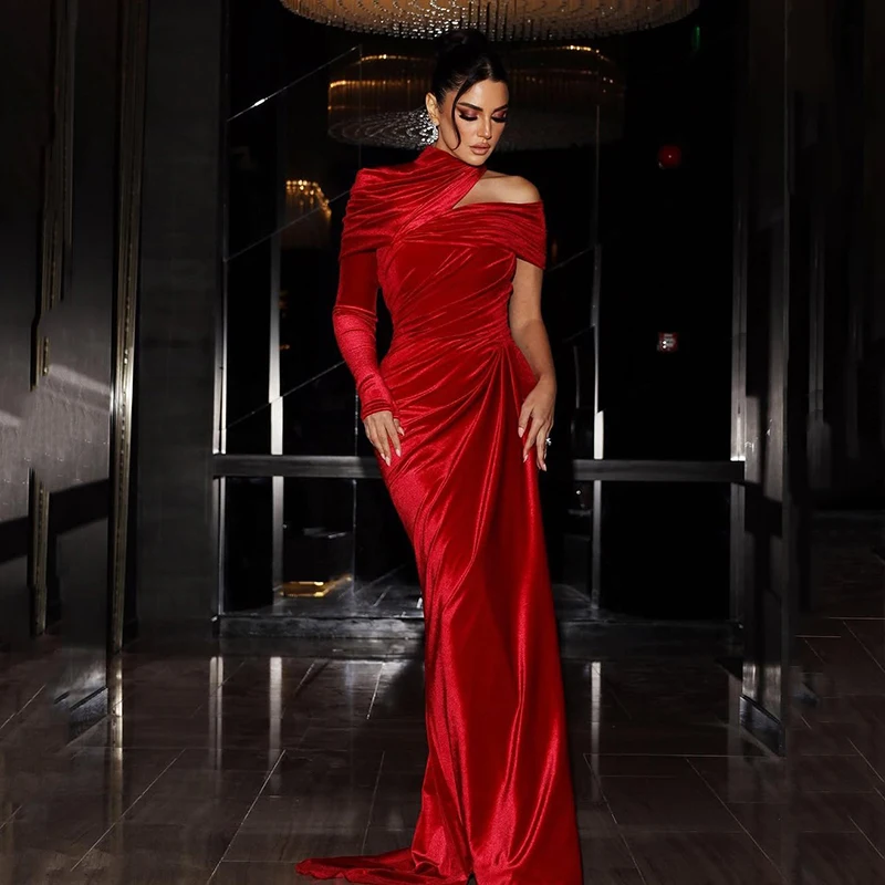 Thinyfull Women Mermaid Prom Evening Dresses Saudi Arabia One Shoulder Party Dress Formal Night Cocktail Prom Gowns Customized
Thinyfull Women Mermaid Prom Evening Dresses Saudi Arabia One Shoulder Party Dress Formal Night Cocktail Prom Gowns Customized