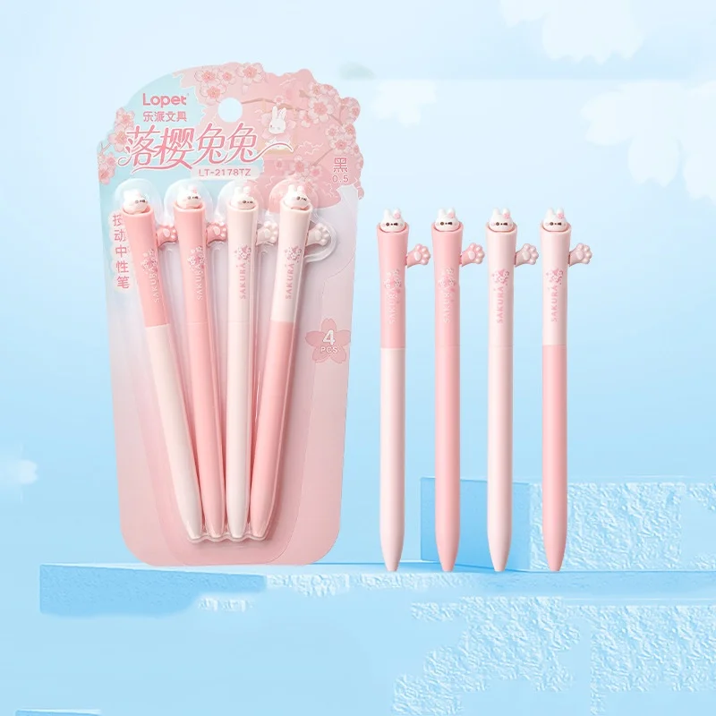 24pcs/lot Kawaii Rabbit Press Gel Pen Cute 0.5mm Black Ink Signature Pens Promotional Gift Office School Supplies
24pcs/lot Kawaii Rabbit Press Gel Pen Cute 0.5mm Black Ink Signature Pens Promotional Gift Office School Supplies