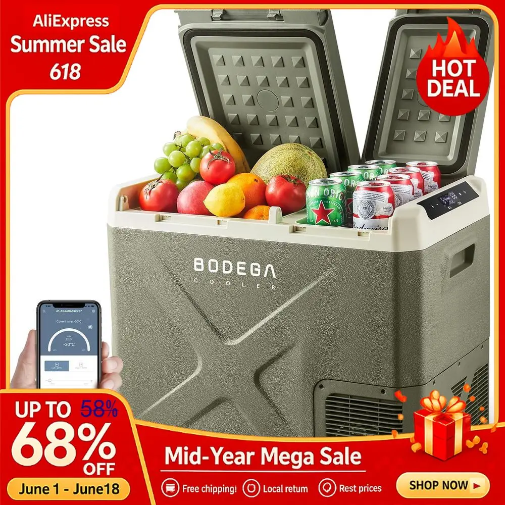 12V Portable Refrigerator, 42Quart 40L Dual Zone Car Refrigerator,RV Car Fridge APP Control,468Portable Freezer 12 24V DC,Custom
12V Portable Refrigerator, 42Quart 40L Dual Zone Car Refrigerator,RV Car Fridge APP Control,468Portable Freezer 12 24V DC,Custom