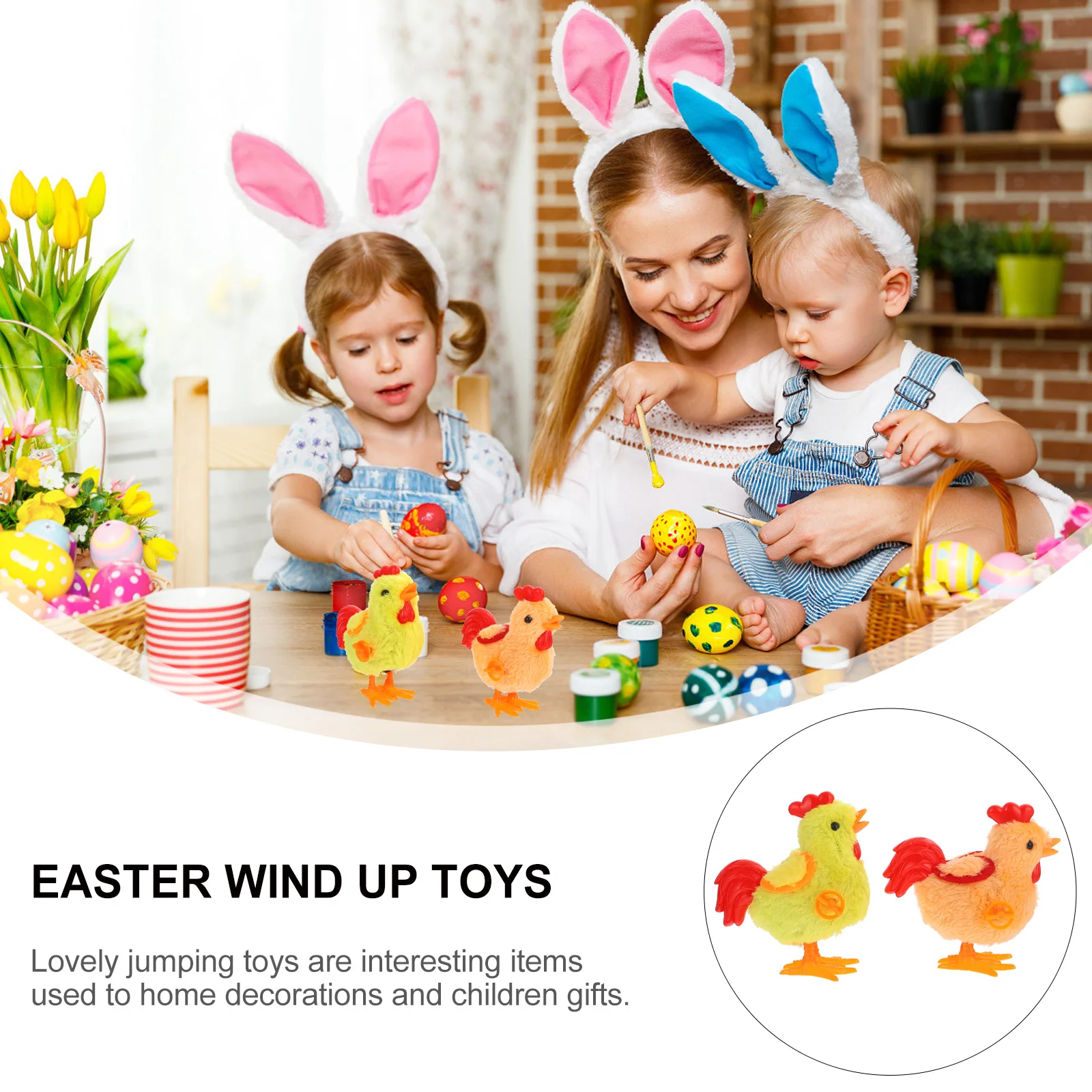 2 шт., пасхальная заводная курица, прыжки, украшение, реквизит, милые мини-черицы, образовательный подарок, заводные игрушки, куриные игрушки для детей
2 шт., пасхальная заводная курица, прыжки, украшение, реквизит, милые мини-черицы, образовательный подарок, заводные игрушки, куриные игрушки для детей