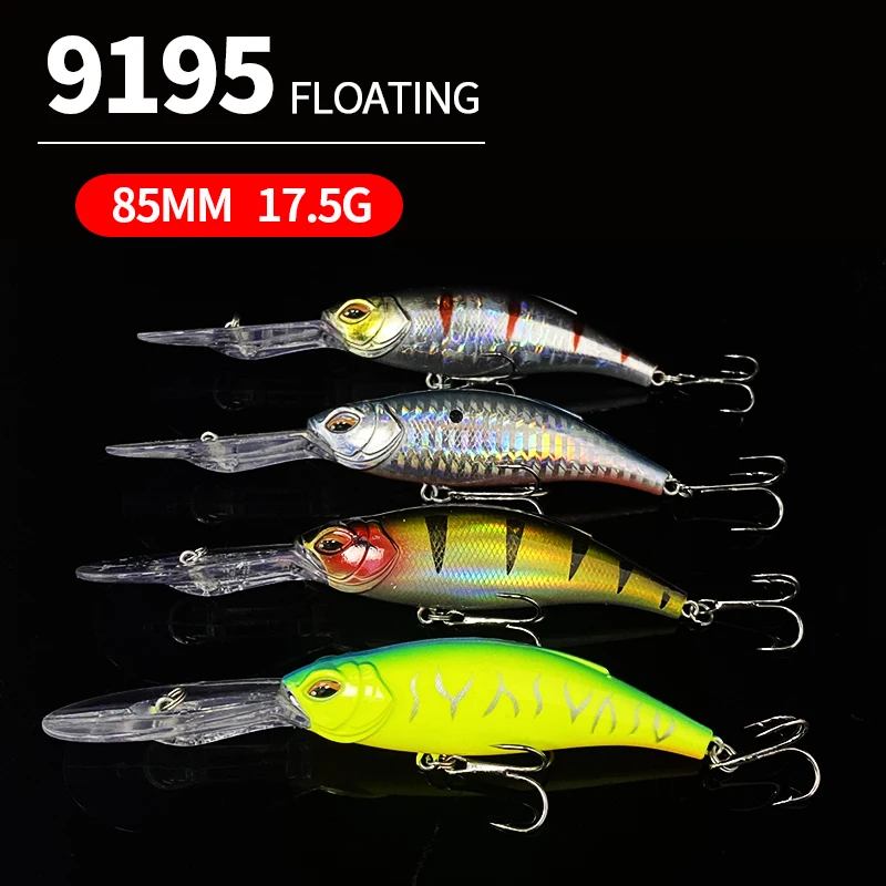 17.5g Deep Diving Floating Artificial Hard Bait 85mm Saltwater ABS Minnow Fishing Lures 3D Eyes Pesca Wobbler Fishing Suppliers
17.5g Deep Diving Floating Artificial Hard Bait 85mm Saltwater ABS Minnow Fishing Lures 3D Eyes Pesca Wobbler Fishing Suppliers