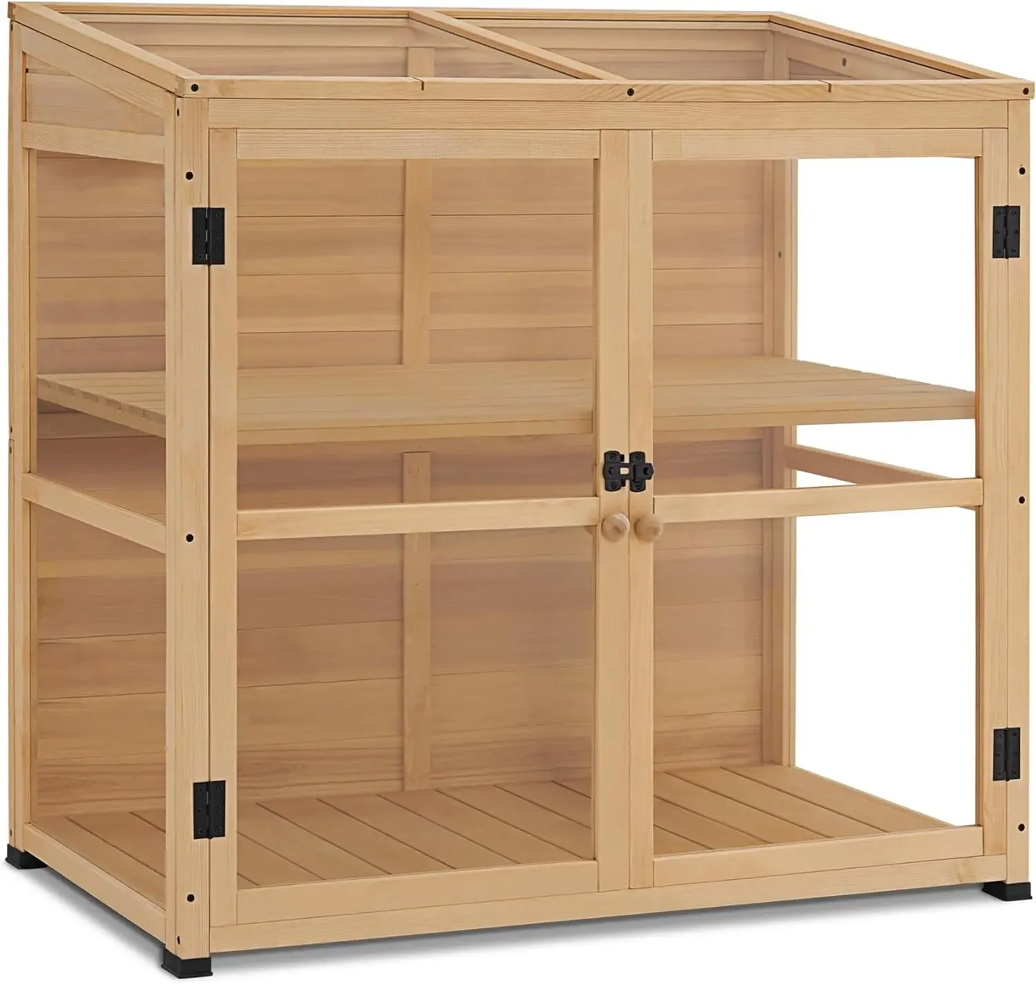 Wooden Cold Frame Greenhouse, Wooden Cabinet Kit with Adjustable Shelf & Lockable Door, Fully Transparent Polycarbonate
Wooden Cold Frame Greenhouse, Wooden Cabinet Kit with Adjustable Shelf & Lockable Door, Fully Transparent Polycarbonate