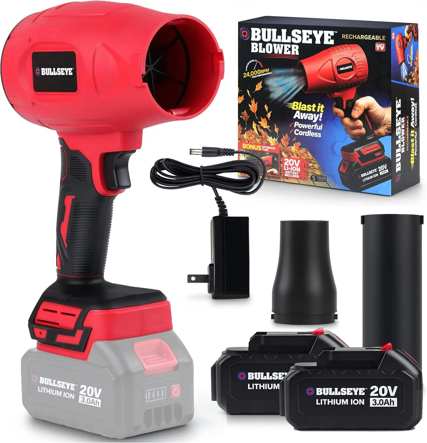 Cordless Leaf Blower, Handheld Turbo Jet 350W 20V 2 Batteries for Patio Garage Car Drying
Cordless Leaf Blower, Handheld Turbo Jet 350W 20V 2 Batteries for Patio Garage Car Drying