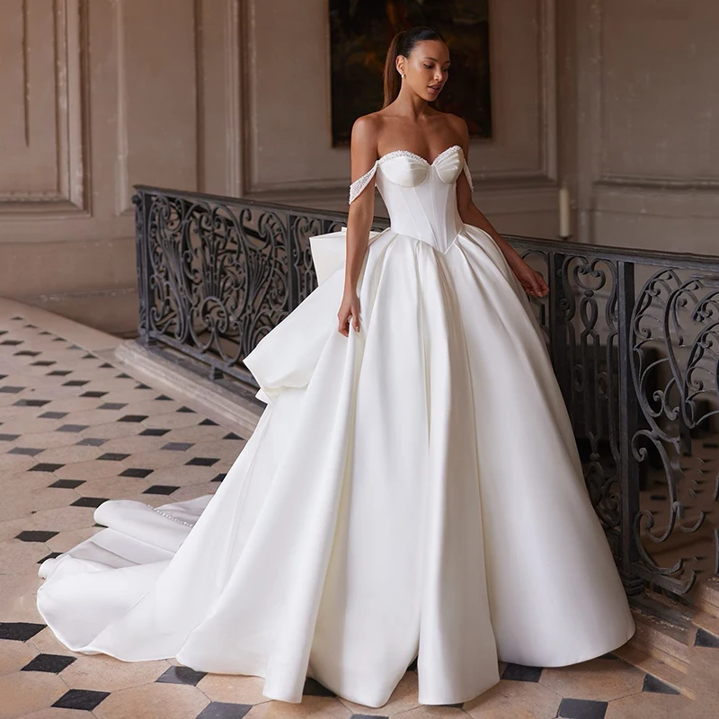 Eightree Luxurious A-Line Wedding Dresses Princess Sweetheart Bow Evening Wedding Ball Gowns Women Bridal Prom Dress Customized
Eightree Luxurious A-Line Wedding Dresses Princess Sweetheart Bow Evening Wedding Ball Gowns Women Bridal Prom Dress Customized