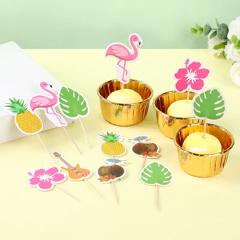 24PCS /SET Hawaiian Cupcake Decor Toothpick Flamingo Palm Leaves Tropical Summer Birthday Party Cake Topper Decoration Supplies
24PCS /SET Hawaiian Cupcake Decor Toothpick Flamingo Palm Leaves Tropical Summer Birthday Party Cake Topper Decoration Supplies