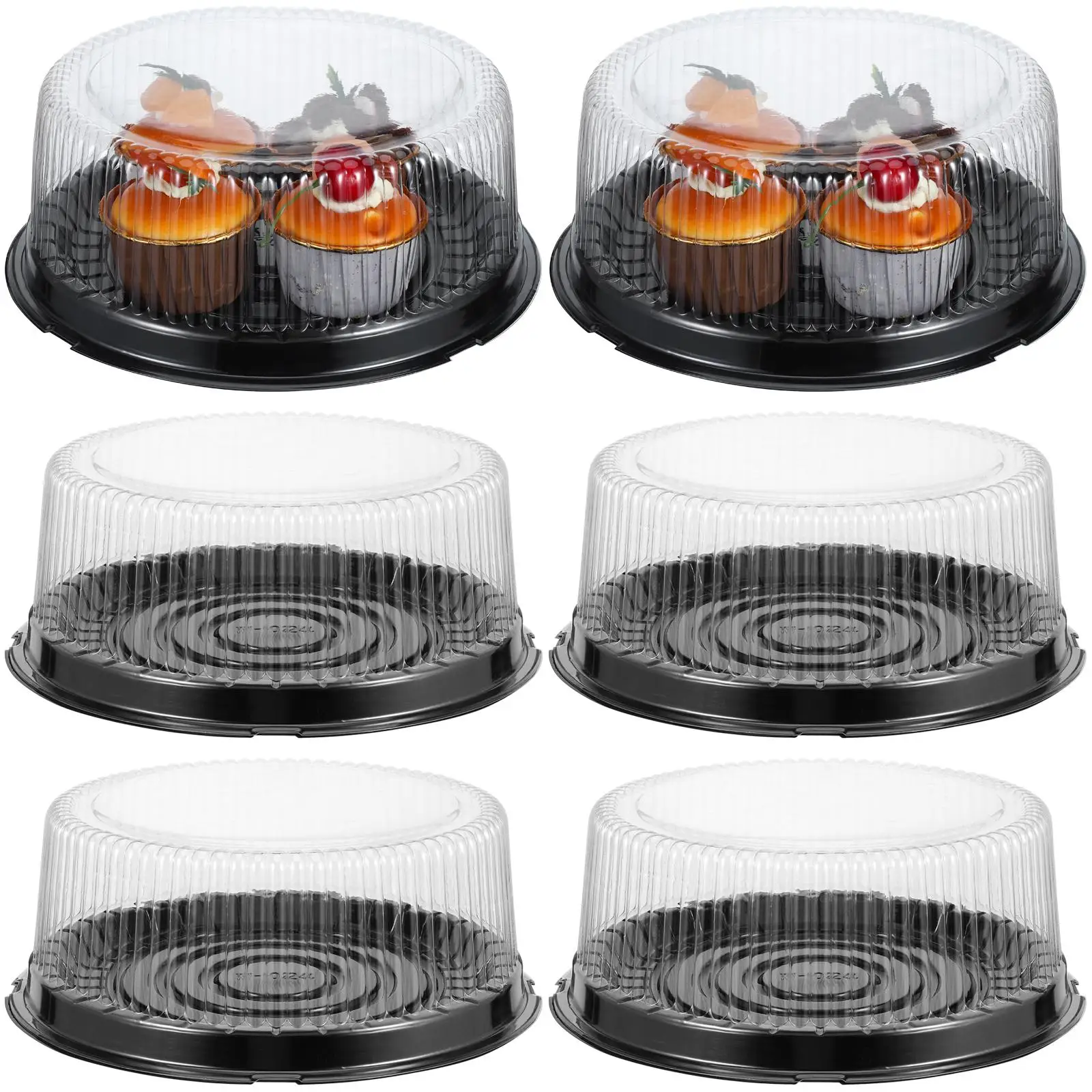 10pcs Cake Packaging Boxes 8 Cake Containers Inch Black Bottom PET Plastic Containers Reusable Bakery Supplies Party
10pcs Cake Packaging Boxes 8 Cake Containers Inch Black Bottom PET Plastic Containers Reusable Bakery Supplies Party
