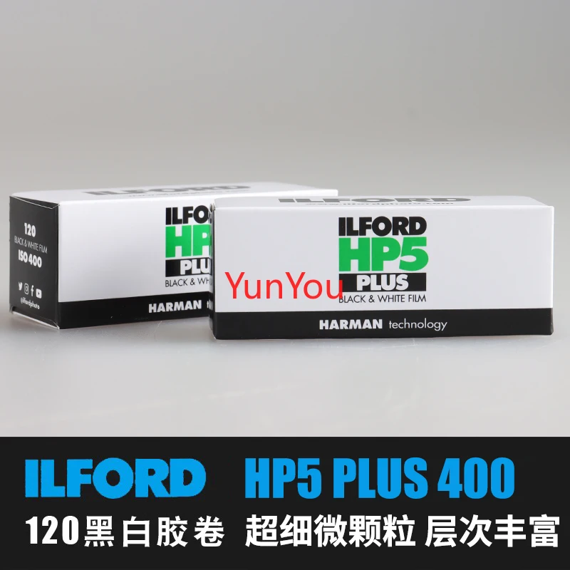 Original Ilford HP5 PLUS black and white film 400 film 120 professional negative film
Original Ilford HP5 PLUS black and white film 400 film 120 professional negative film