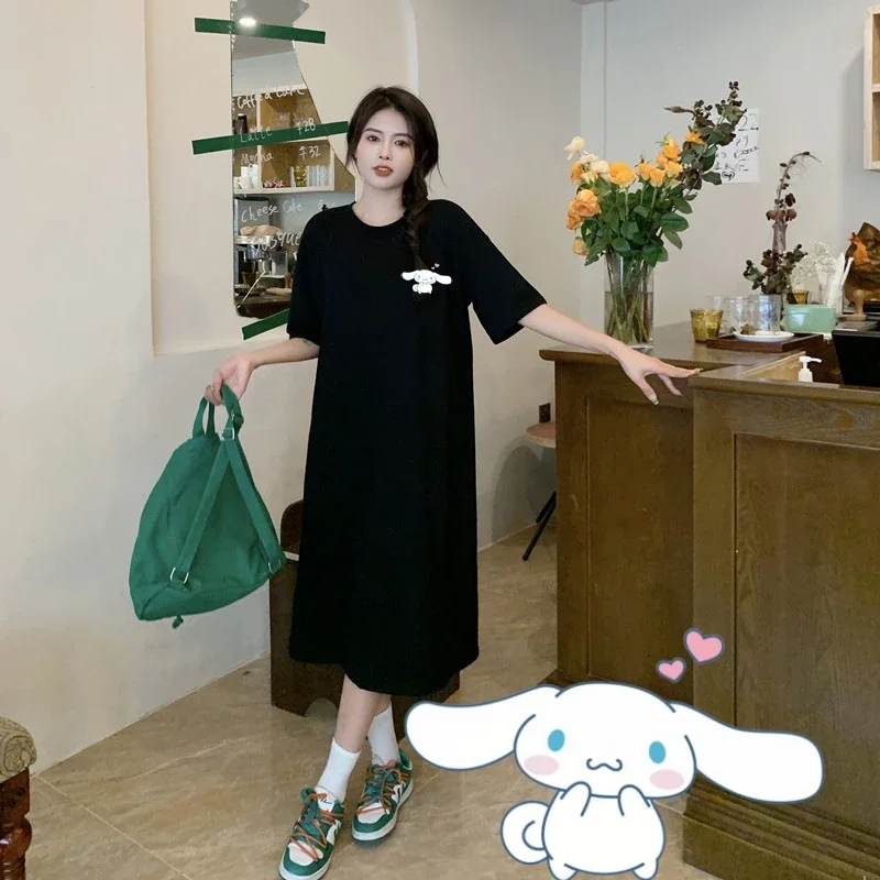 Miniso Cinnamoroll T-shirt Dresses Sanrio Big Ear Dog Love Printing Girl Women Super Lone Style 4colour Short Sleeved Soft Skirt
Miniso Cinnamoroll T-shirt Dresses Sanrio Big Ear Dog Love Printing Girl Women Super Lone Style 4colour Short Sleeved Soft Skirt
