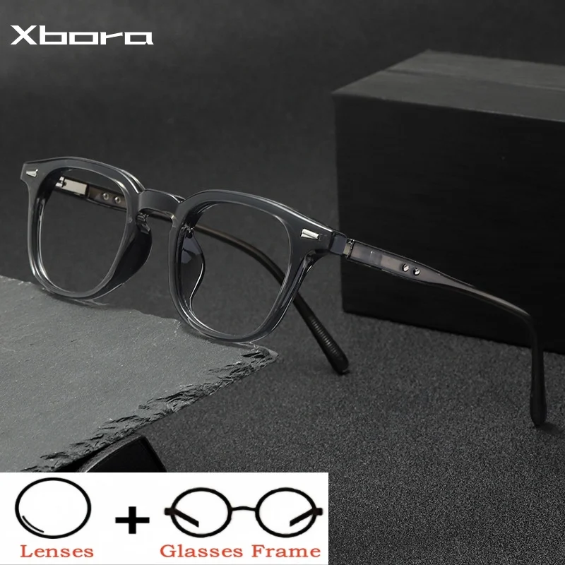 Xbora Fashion Round Prescription Glasses for Men Women Reading Custom Progressive Anti-Blue Light Optical Lenses UV400 TR7156
Xbora Fashion Round Prescription Glasses for Men Women Reading Custom Progressive Anti-Blue Light Optical Lenses UV400 TR7156