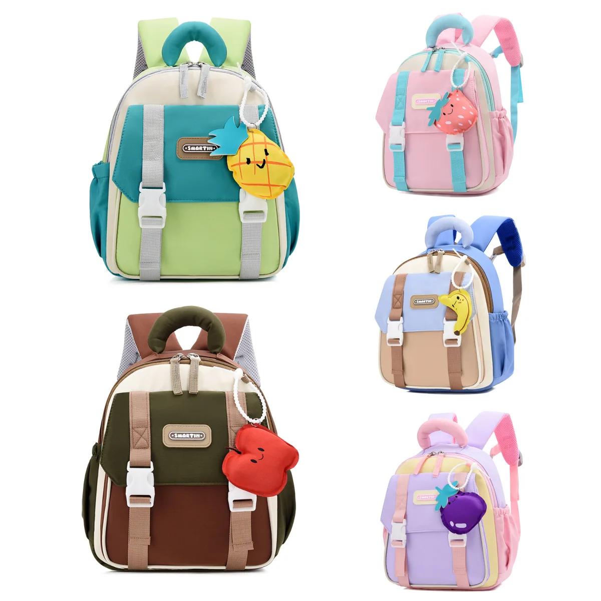 Cute Fruit Charm Color‑Matching Children Backpack Lightweight Pressure‑Relief Preschool Shoulder Bag for Daily Outdoor Use
Cute Fruit Charm Color‑Matching Children Backpack Lightweight Pressure‑Relief Preschool Shoulder Bag for Daily Outdoor Use