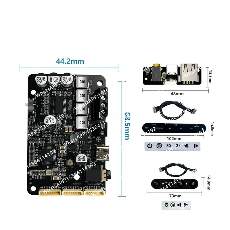 DSP2.0 Bluetooth 5.0 Power Amplifier Board 40W*2 StereoTreble Adjustment 60-segment EQ Frequency Division Tuning Software
DSP2.0 Bluetooth 5.0 Power Amplifier Board 40W*2 StereoTreble Adjustment 60-segment EQ Frequency Division Tuning Software
