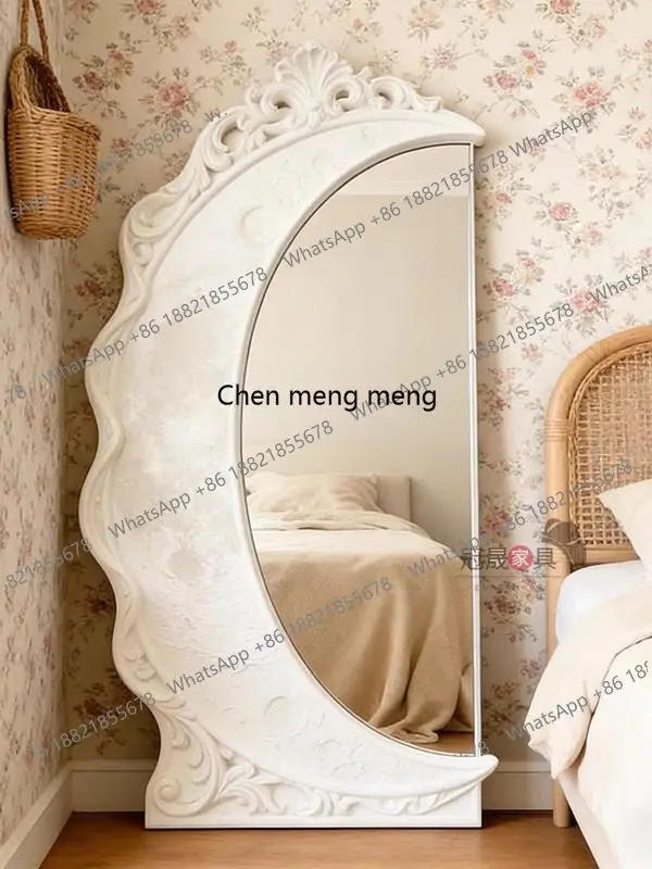 Американское зеркало особой формы в полный рост, креативное туалетное зеркало от пола до потолка в спальне, французское зеркало в стиле ретро
Американское зеркало особой формы в полный рост, креативное туалетное зеркало от пола до потолка в спальне, французское зеркало в стиле ретро