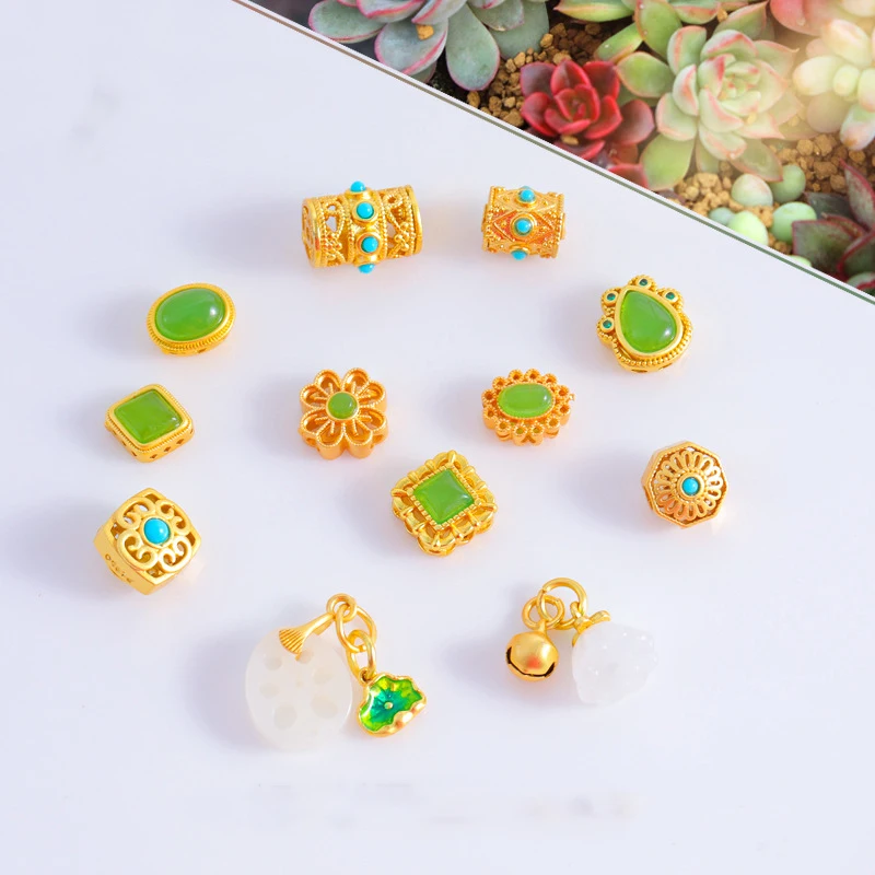 Gold Color Turquoise Jade Imitation Oval Barrel Hollow Paw Spacer Loose Beads for Jewelry Making DIY Bracelet Necklace Keychain
Gold Color Turquoise Jade Imitation Oval Barrel Hollow Paw Spacer Loose Beads for Jewelry Making DIY Bracelet Necklace Keychain
