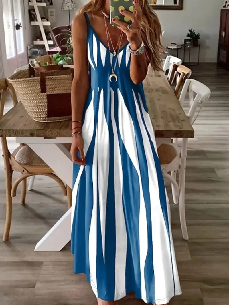 Qx Dress Polyester-free Printed Straight Dress For Women 43859 Fashion Casual Suspenders Geometric Pattern V-neck Long Dress
Qx Dress Polyester-free Printed Straight Dress For Women 43859 Fashion Casual Suspenders Geometric Pattern V-neck Long Dress