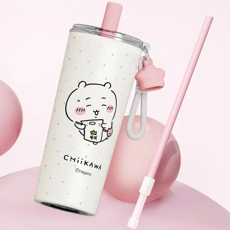 Chiikawa Anime Print Stainless Steel Tumbler With Straw Lid And Star Lanyard Double Wall Insulated Travel Mug Cute Cartoon Therm
Chiikawa Anime Print Stainless Steel Tumbler With Straw Lid And Star Lanyard Double Wall Insulated Travel Mug Cute Cartoon Therm