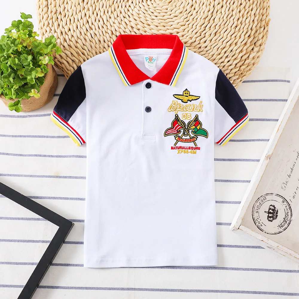 Boys summer polo shirt Cotton ventilate Boys clothing Short Sleeve T Shirts Kids Turn-Down Collar Tops Embroidery pattern Tees
Boys summer polo shirt Cotton ventilate Boys clothing Short Sleeve T Shirts Kids Turn-Down Collar Tops Embroidery pattern Tees