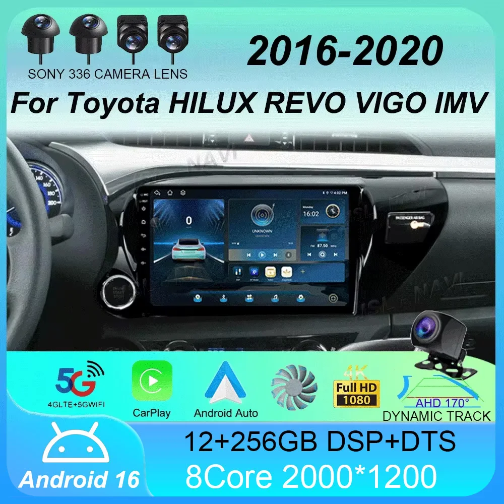 Android 16 Car Radio Carplay For Toyota HILUX REVO VIGO IMV 2016 2017 2018 2019 2020 Multimedia GPS Player Stereo 2din Head Unit
Android 16 Car Radio Carplay For Toyota HILUX REVO VIGO IMV 2016 2017 2018 2019 2020 Multimedia GPS Player Stereo 2din Head Unit