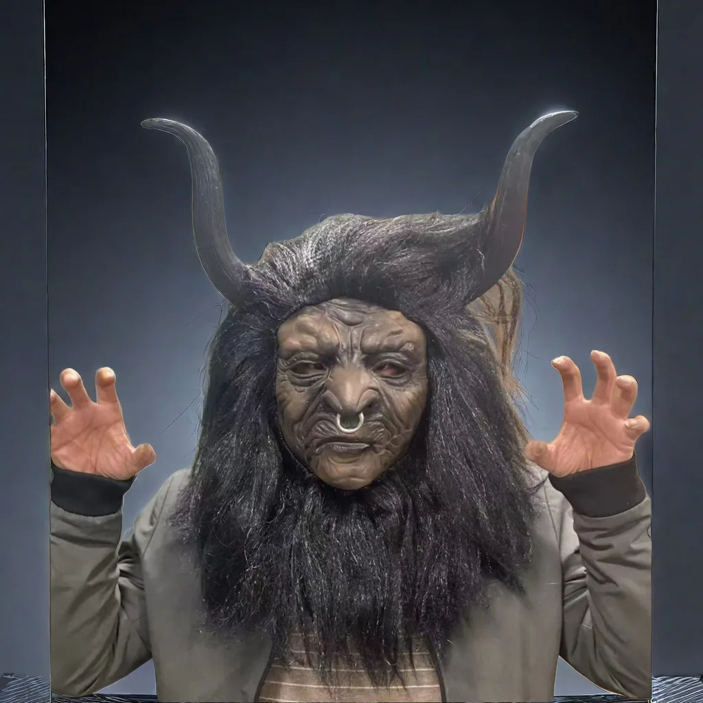 Realistic Bull Mask Horn Mask Horror Black Cow Headsuit Halloween Carnival Party Animal Costume Prop Adult Full Face Latex Masks
Realistic Bull Mask Horn Mask Horror Black Cow Headsuit Halloween Carnival Party Animal Costume Prop Adult Full Face Latex Masks