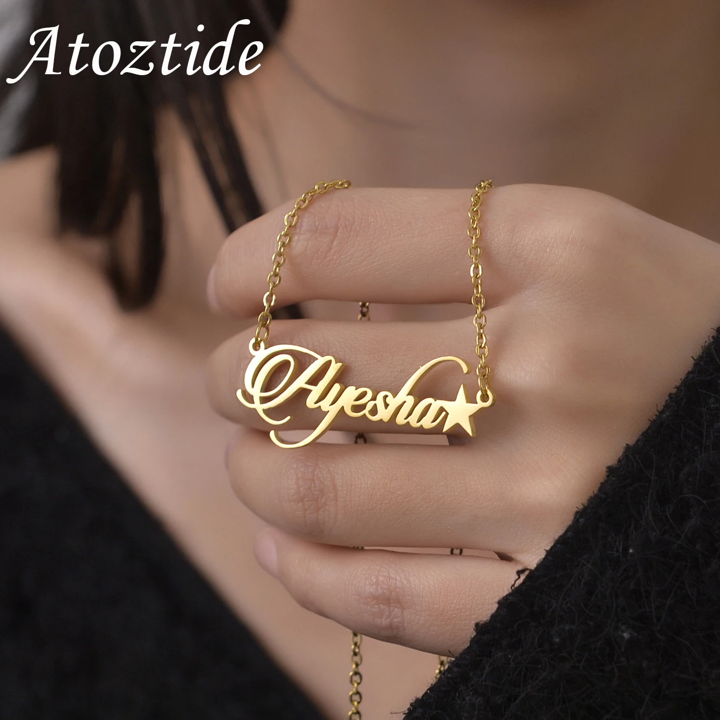 Atoztide Personalized Custom Name Necklaces for Women Stainless Steel Letter Star Heart Butterfly Pendant Choker Jewelry Gift
Atoztide Personalized Custom Name Necklaces for Women Stainless Steel Letter Star Heart Butterfly Pendant Choker Jewelry Gift