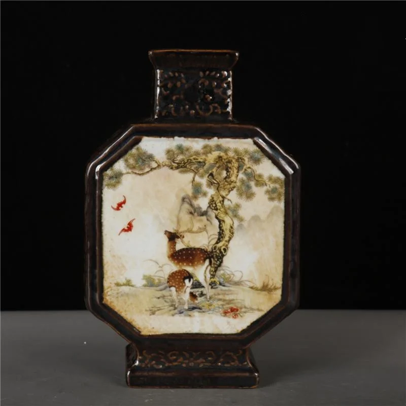 Chinese collection rose porcelain square eight treasures carved vase antique porcelain ornaments handicrafts
Chinese collection rose porcelain square eight treasures carved vase antique porcelain ornaments handicrafts