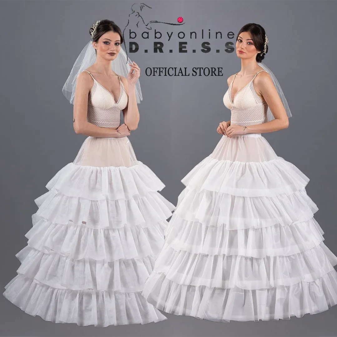 BABYONLINE Ruffles Crinoline Jupon Cancan Multi-laye Skirt For Women Crinolinas Under Maxi Dress Long Petticoat Bridal Assecorie
BABYONLINE Ruffles Crinoline Jupon Cancan Multi-laye Skirt For Women Crinolinas Under Maxi Dress Long Petticoat Bridal Assecorie