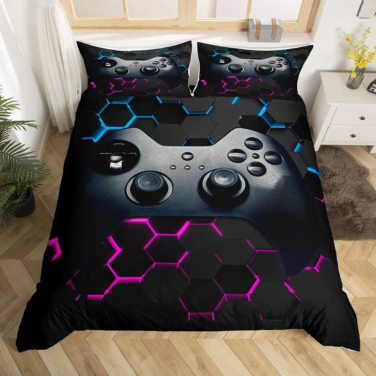 2/3pcs bedding set Digital Print Comfortable Duvet Cover for Home Bedroom Decoration, 1 Duvet Cover and 2pillowcase with Zippers
2/3pcs bedding set Digital Print Comfortable Duvet Cover for Home Bedroom Decoration, 1 Duvet Cover and 2pillowcase with Zippers