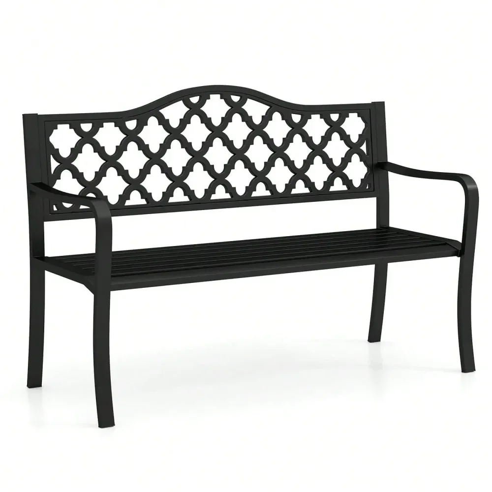50.5 Patio Bench Slatted Metal Garden Bench For 23 People ParkStyle Loveseat
50.5 Patio Bench Slatted Metal Garden Bench For 23 People ParkStyle Loveseat