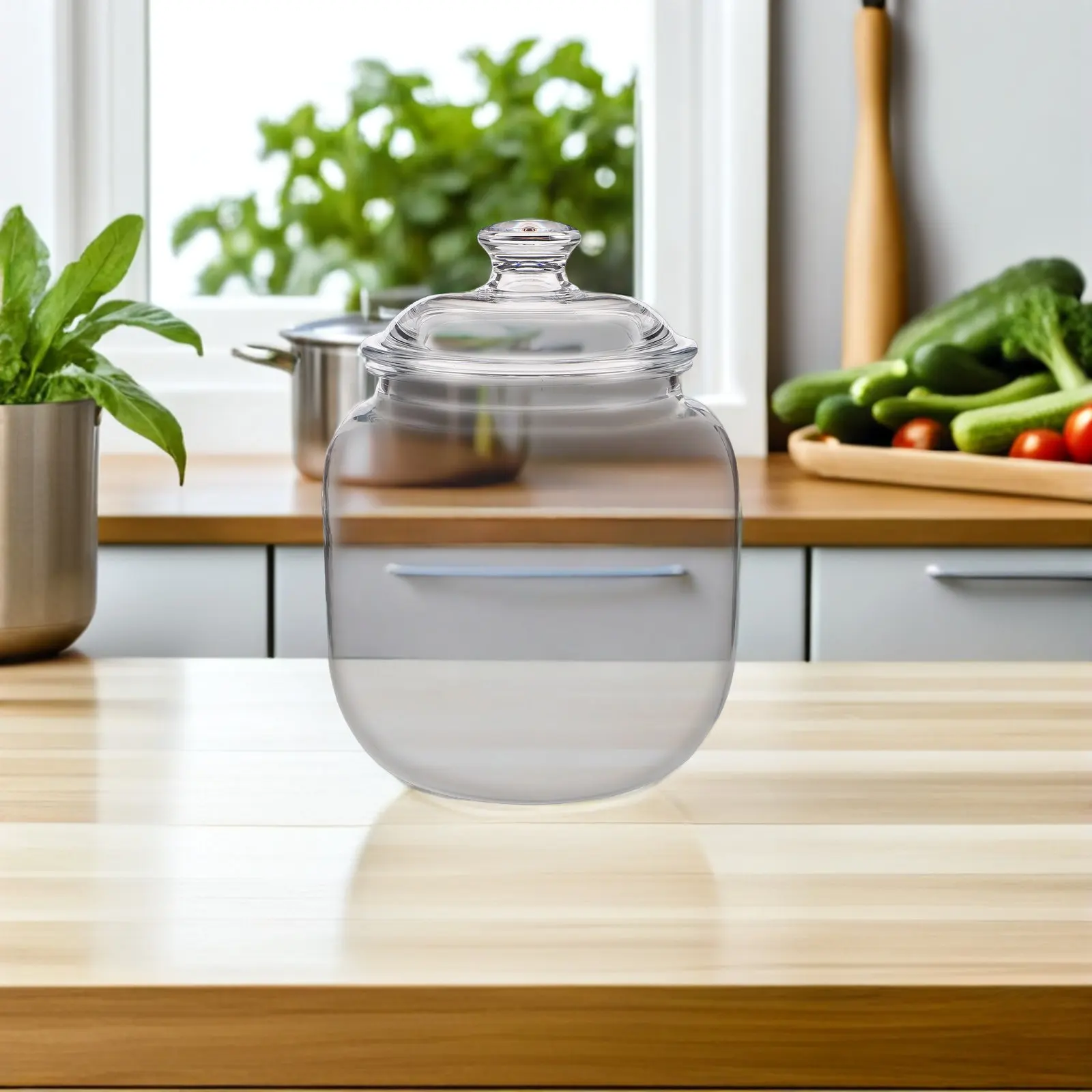 3.7L Transparent Kitchen Storage Jar Airtight Food Container Pantry Canister Clear Biscuit Snack Cookie Storage Jar
3.7L Transparent Kitchen Storage Jar Airtight Food Container Pantry Canister Clear Biscuit Snack Cookie Storage Jar